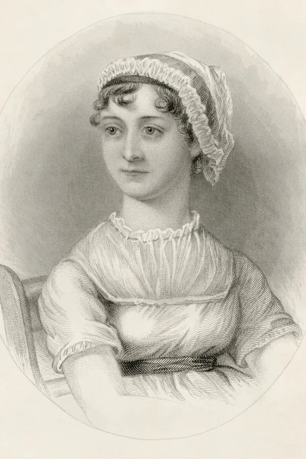 Portrait engraving of Jane Austen, after a sketch by her sister Cassandra Austen